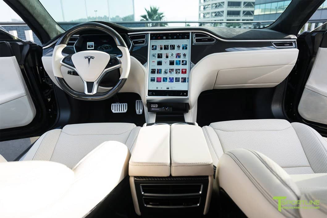 Tesla Model S Interior On White